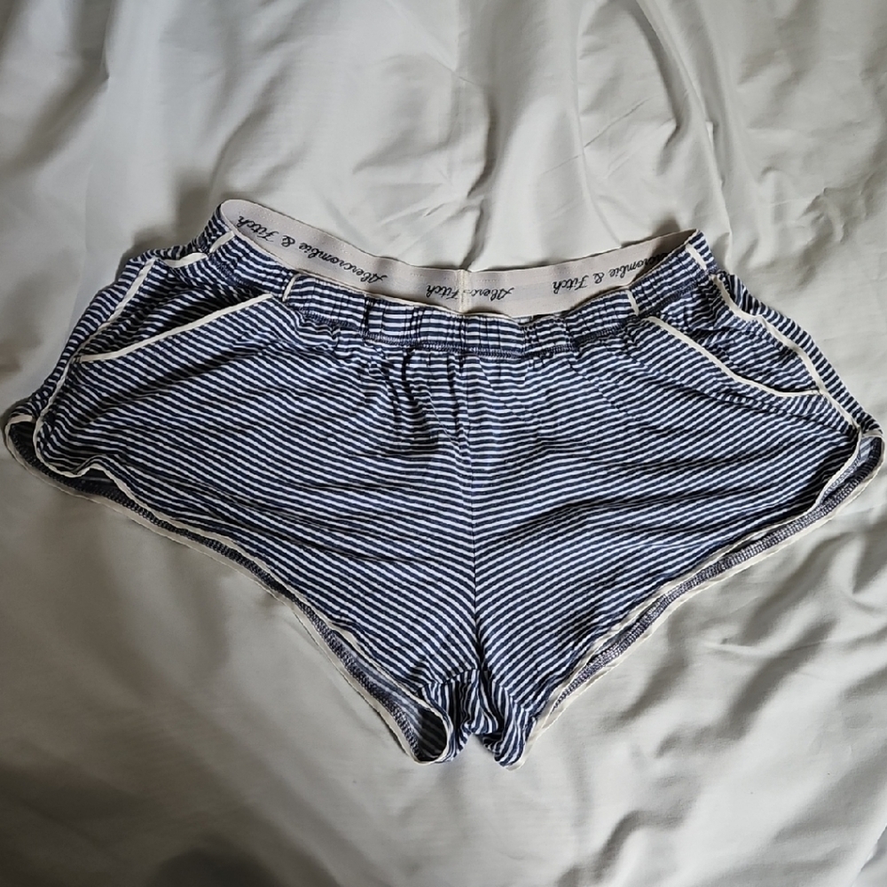 Abercrombie & Fitch Blue Striped Women's Shorts